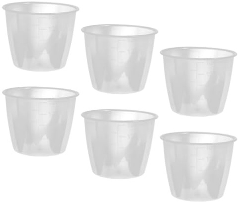 Genérico Tazas Medidoras de Arroz y Cereales para Olla Arrocera 6 Unidades 160 Ml Plástico Transparente Reutilizable para Cocina Diaria