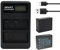 FUGASUN 2 pcs 1720mAh BLH-1 BLH1 Battery with Dual battery charger for EM1 MARK II EM1-2 EM1 Mark 2 EM1 Mark III EM1 Mark 3 EM1X E-M1X