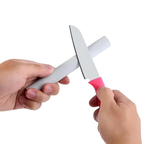 VIFER Sharpening Stone Cylindrical 800 Grit Whetstone Cylindrical Sharpener Grinding Tool for Kitchen Tools Scissors Cutter Axe 150mm