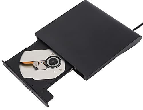 Unità DVD Esterna, Masterizzatore DVD Rewriter USB 3.0, Unità CD/DVD +/‑RW Portatile Ultra Sottile, Lettore Masterizzatore Unità Ottica CD/DVD, Plug And Play, per XP/7/8/10,