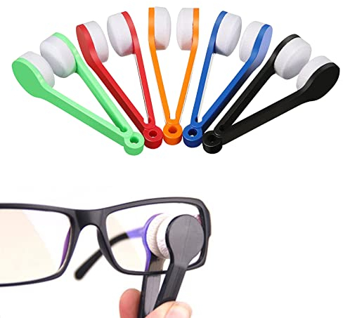 Toulifly Brillenputztuch, 5 Stück Sonnenbrillen Microfaser Reinigungsbürste, Tragbarer Magnetischer Glasreiniger, Mikrofaser Tragbare Brillenreiniger Brillengläser Reinigungsbürsten