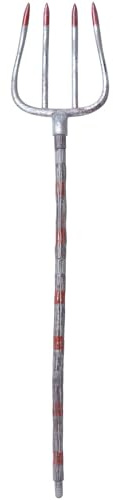 Smiffys Ausziehbare blutige Mistgabel, 5 Stück, 153 cm x 25 cm Halloween und Karneval