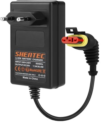Shentec 28V Netzteil Ladegerät kompatibel mit Husqvarna Automower 105, 305, 310, 315, 315X, 405X, 415X, 310 Mark II, 315 Mark II, Gardena R50Li, R70Li, R80Li, Sileno City, Life, Minimo Mähroboter