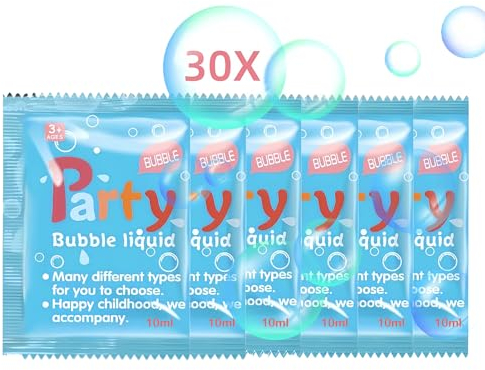30 Stück Seifenblasen Nachfüllflasche Konzentrat 10 ml 1:5 gemischt mit Wasser ist gleich 60 ml Seifenblasen Flüssigkeit Leicht zu transportieren und zu speichern für Seifenblasen Spiele