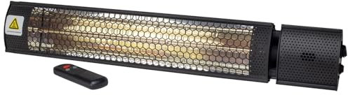 SIP Infrared Halogen Heater 230V 2kW Electric Patio Heater with Remote Control 6820 BTU/hr