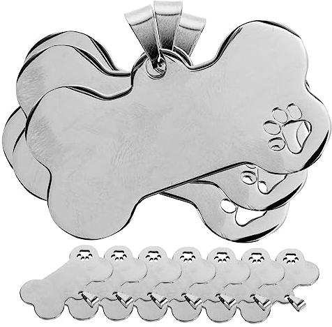 VILLFUL 10stücke Teiliges Edelstahl Haustier Id Tags Im Knochen-design Personalisierbare Hundemarken Mit Krallen-motiv Rostfrei Und Langlebig Für Hunde Und Katzen