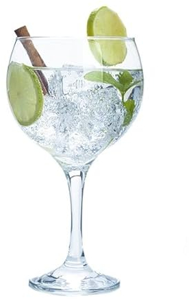 Genérico 6 Copas de Balón - Envio 24h - Pack de Vasos para Agua y Bebidas, Ligeros y Resistentes (Transparente, 62 cl)