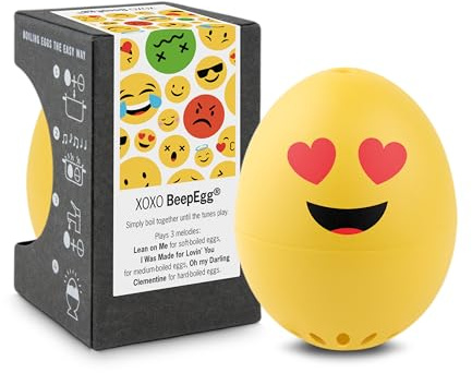 XOXO BeepEgg – Egg Timer for Boiling Eggs – Musical Egg Cooker for Soft, Medium, Hard Boiled Eggs – Food Safe – Singing Floating Egg Timer – Egg Cooker for 3 Levels of Doneness - Brainstream