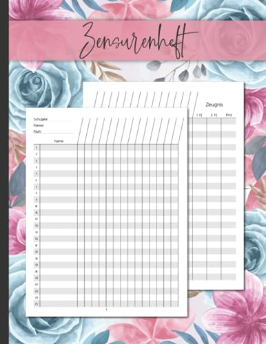 Zensurenheft: Notenbuch für Lehrer (für 25 Klassen)