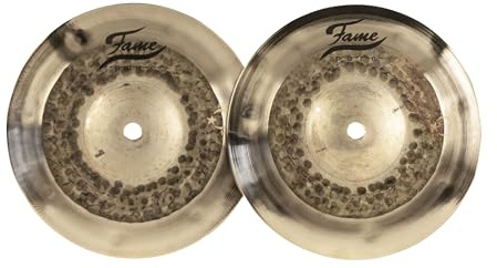 Fame Pure Hybridual 12 Hi-Hat Cymbal, Handgehämmert B20 Bronze, Hybrid Finish, Dünn, Schnelle Ansprache, Komplexer Sound, Erdiger & Voller Klang, Handmade in Turkey, Ideal für Studio & Bühne