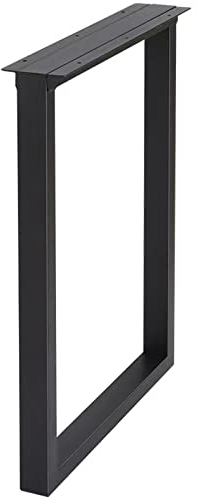Metall-Vierkantrohr-Tischbeine, Schwarze Esstischbeine aus Stahl, 40 * 70 cm robuste Stuhlbankbeine aus Eisen, industrielle Möbelbeine, Couchtischbeine, Schreibtischbeine
