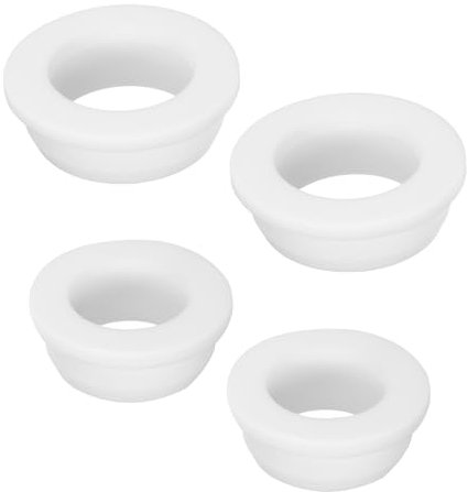 sourcing map T Shape Rubber Grommet Mount Dia 34.8mm/41.3mm,ID 25mm/30mm White Seal Protection Cable Grommets Flexible for Cable Pipe 4Pcs