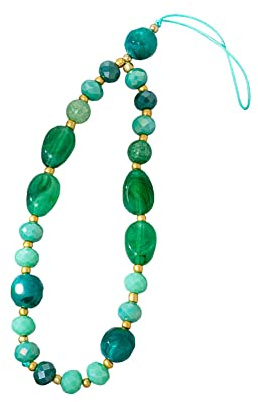 URFEDA Chaîne de Téléphone Portable en Perles DIY, Cordon de Téléphone Portable en Pierres Naturelles, Bracelets de Bijoux, Dragonne de Téléphone Portable Perles pour Femmes Filles (Rouge)