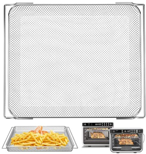 Air Fryer Basket for Ninja Foodi DT200UK 10-in-1 Smart XL Air Fryer Oven, 14.4 * 11.4'' Stainless Steel Wire Rack Accessories Tray Compatible with Ninja DT201,DT251 Convection Oven, Dishwasher Safe