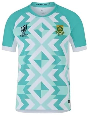 Maillot de Stade Springbok RWC 2023, Rugby et Football d'Entraînement pour Hommes (Vert, L)