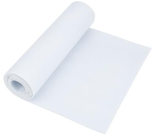 BENECREAT 2Mx40cm Filzrolle, Weißer Bastel-Filzstoff, 3mm dicke Vliesstoff-Filzrolle für DIY Kunst & Handwerk, Patchwork, Nähen, Dekoration