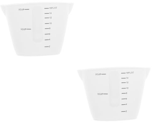 Amosfun 2 Pcs Tasse À Mesurer Pratique Cuisine Outils De Cuisson Pichet Doseur Gobelets Gradués Échelle Tasse Cuisson Outils De Mesure Pichet Doseur Pratique Plastigauge Rouge