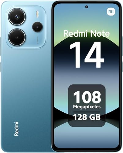 XIAOMI Redmi Note 14 4G Smartphone 8GB + 256GB Octa-Core Pantalla AMOLED da 120Hz Batería 5110mAh 33W Blue (Versión Europea)