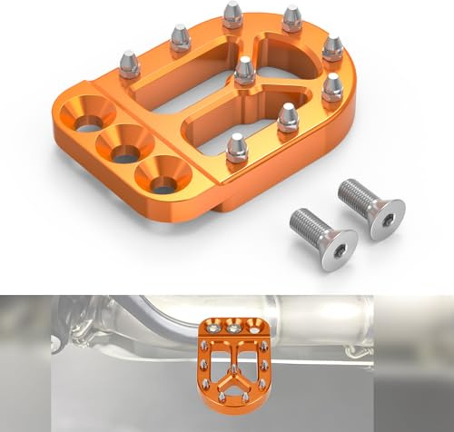 NICECNC Orangefarbener Aluminium-Bremshebel-Peg Compatible with 390 Adventure 2020–2023, Compatible with Husqvarna 701 Enduro/Supermoto, Compatible with GasGas 700 SM/ES, Siehe Ausstattung