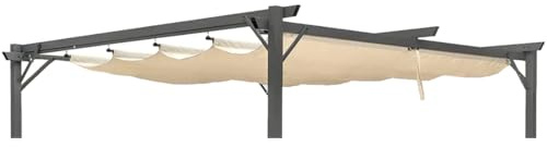 Toile de Rechange pour pergola rétractable en Polyester 180 g/m² imperméable (3 x 3 mètres)