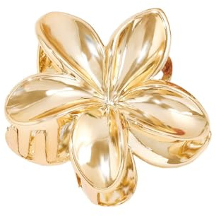1 pezzo di clip per capelli in acrilico con fiori, fermaglio per capelli Plumeria hawaiana, grandi clip per capelli a forma di fiore con morsetto antiscivolo, accessori per capelli floreali per donne