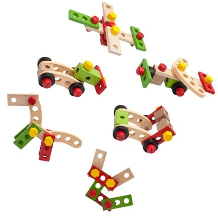 BESPORTBLE DIY Werkzeugkoffer Für Junge Mädchen Holzspielzeug Simuliertes Werkzeugset Kreative Rollenspiele Fördert Soziale Fähigkeiten Und Intellektuelle Entwicklung Mit Schrauben Und Nähten