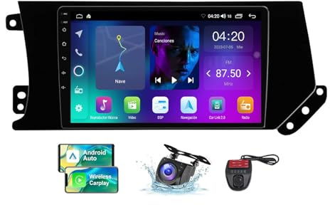 ZZPHKK 9 Inch 2 DIN Car Stereo Android 13 Radio Player for GREAT WALL Hover Haval F7X 2019-2020 Built-in 4G WIFI CarPlay Android Auto GPS Navigation FM RDS DAB+ Radio BT 5.0 + DVR/Camera(NF-2)