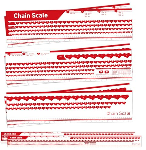 Maitys 2 Pack Chainsaw Chain Measuring Chart Scale Drive Link Measuring Chart Chainsaw Chain Alignment Tool
