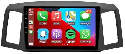 Sistema de navegación del automóvil Estéreo para Coche Android 15 con Bluetooth y WiFi para Jeep para Grand para Cherokee, CarPlay inalámbrico Auto