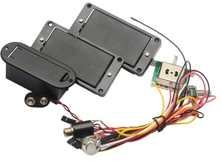 Oshhni Pastilla de Guitarra HH Activa con Interruptor de 3 Vías Circuit Lover Guitar Parts 1T1V