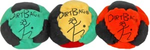 DIRTBAG Classic Footbag 3 Pack, Handmade, Pro-Grade Durability, Original Design, Machine Washable - Orange/Black