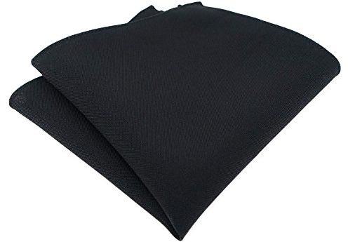TigerTie - hochwertiges Einstecktuch in schwarz Uni mit aufgerauhter Oberfläche (Eisfond) - Einstecktuch 26 x 26 cm