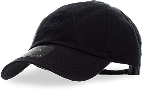 Nike Sportswear Heritage86 Futura Washed Cappello con Visiera Adulto Unisex,Black Or Grey,Unica