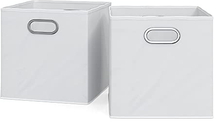 Vicco Caja plegable, Blanco, 30 x 30 cm Lote de 2
