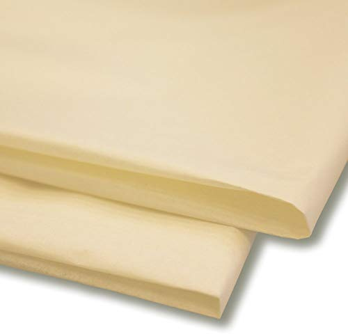 Sabco - Papel de seda, 100 hojas, papel de regalo, sin MG ni ácidos, tamaño de 50 x 75 cm, papel para envolver, decorativo y papel de corte para manualidades 20 x 30 marfil