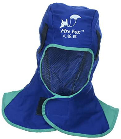 joyMerit Gorras de Capucha para Soldar - Casco Resistente a Las Llamas para Protección de La Cara Y El Cuello, Sombrero de Seguridad para Soldador - Azul