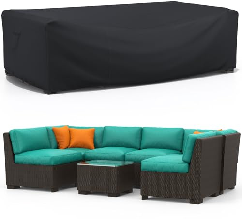 BROSYDA Abdeckung Gartenmöbel Winterfest (243x162x100cm), Wasserdicht, 600D Polyester Oxford, Anti-UV, Abdeckplane für Garten Sofa Staubdicht Outdoor, Tisch, Stühle