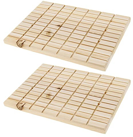EMSea 2pcs Planche à Gratter en Bois pour Animaux de Compagnie Cochon d'Inde Lapins Rats