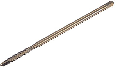 sourcing map Taraud Fil Spirale Pointe M4 x 0.7 Métrique Cobalt HSS Haute Vitesse Acier Titane Plaqué Machine Droit Cannelure Fil Taraud H2 Tolérance Grade