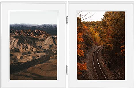 Navaris Bilderrahmen Fotorahmen 10x15cm Klappbilderrahmen für Fotos - Rahmen für Bild Foto Collage - Portraitrahmen für bis zu 4 Bilder - klappbar