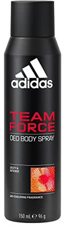 adidas, Team Force Deodorante Spray Uomo, Fragranza Duratura di 48 Ore, Formula Vegana e Senza Alcol, 150 ml