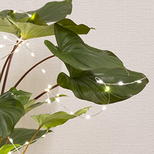 MARELIDA LED Draht Lichtbündel - Pflanzenbeleuchtung - warmweiße LED - Innen und außen - silberner biegsamer Draht (100cm - 160 LED)