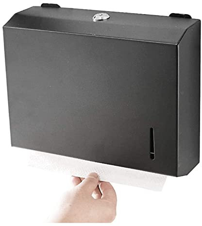 Badezimmer-Wandhalterung Papierhandtuchspender mit Schloss Edelstahl kommerzieller Handtuchspender C-Falz/Mehrfachfalz stanzfrei Taschentuchbox für Zuhause Badezimmer Küche Gewerbe
