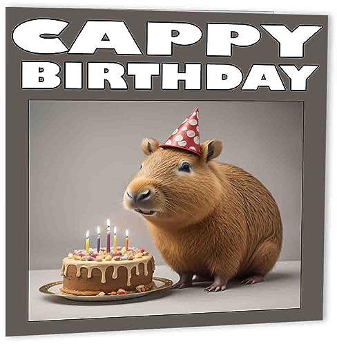 Capybara födelsedagskort - Cappy Birthday A5