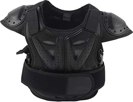 Motorrad-Reitpanzer-Weste, Bequemer Fahrrad-/Radsport-Brust-Rückenschutz für Kinder, Kinder-Motorrad-Rüstung (S)