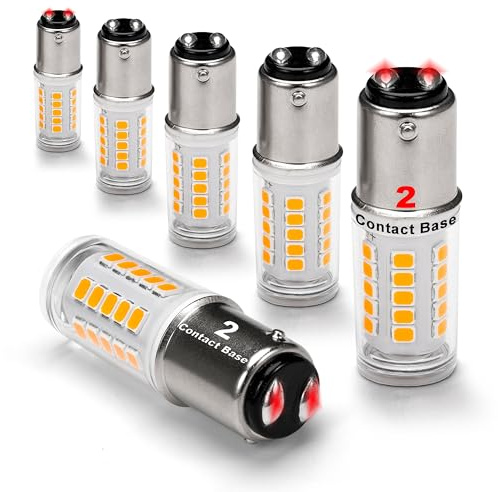 Ziomitus Low Voltage BA15D LED Bulbs 12V-24V,1142 1004 1076 1130 1176 1075 S8,Warm White Yellow 2700k Led for RV Camper Trailer Boat Marine Outdoor Landscape Trunk Interior Anchor Light,5Pack