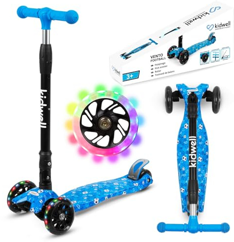 COIL Kinderroller, Dreiradscooter, Tretroller, Dreirad-Balance-Roller, Cityroller, ABEC-7-Lager, 3-stufige Lenkradverstellung, LED-Räder
