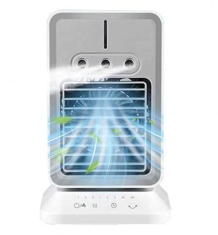 Climatiseur Portable Sans Tuyau, 3 Vitesses,3 Modes de Brumisation Climatiseur Rafraichisseur Minuterie 2/4H,120° Oscillation Mini Climatiseur Mobile Pour La Maison Chambre Bureau Bureau