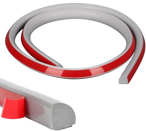 Flexible Selbstklebender Deckenleisten, Zierleiste Selbstklebend, Weiche Sockelleiste, Dekorative Sockelleisten für Abschlussleiste Küchenarbeitsplatte Fliesenkanten (Grau - 4M)