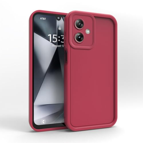 PanXCase Funda para Motorola Moto G54 - Carcasa Silicona Delgada Suave Ligera Elegante Diseño, Protección Cámara Antichoque Antiarañazos Cover (Vino Tinto)